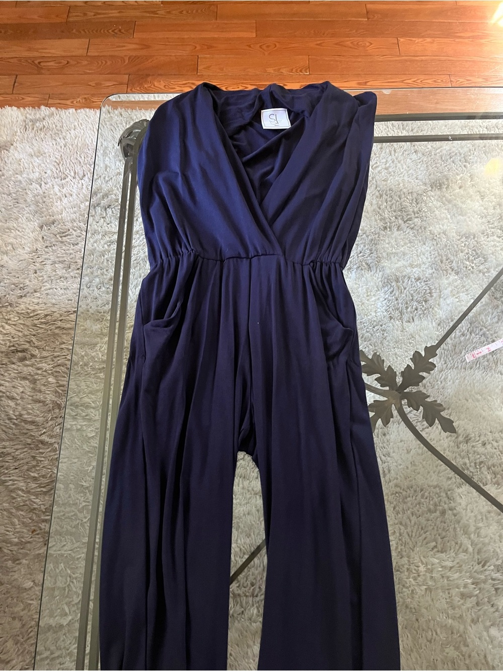 SLSF Women's Navy Wrap Jumpsuit